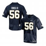 Notre Dame Fighting Irish Men's Howard Cross III #56 Navy Under Armour Authentic Stitched College NCAA Football Jersey CNJ4299CI